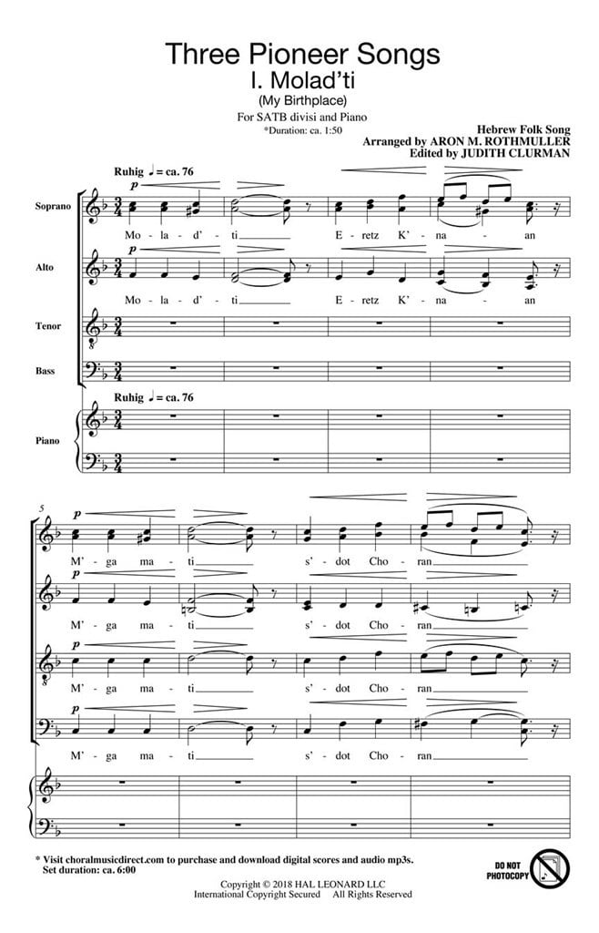 Three Pioneer Songs